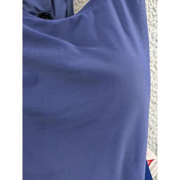 NWT Dolfin Aquashape Women's 46/20 Conservative Navy Blue Lap Swimsuit *FLAWS* - Picture 8 of 15